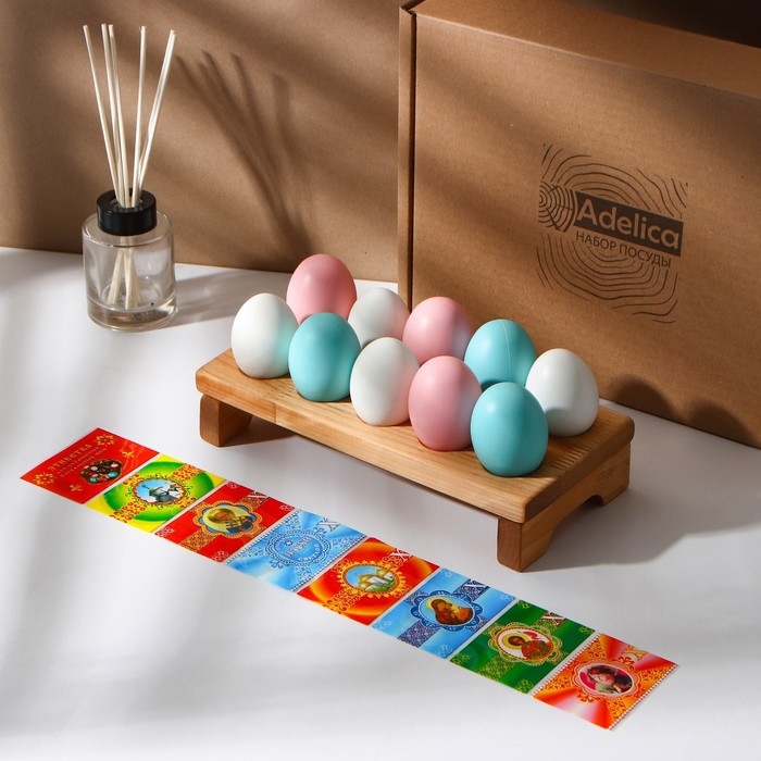 Подставка для яиц на ножках, 10 ячеек, термонаклейка на 7 яиц, береза, 25×12×5 см Подставка для яиц на ножках, 10 ячеек, термонаклейка на 7 яиц, береза, 25×12×5 см