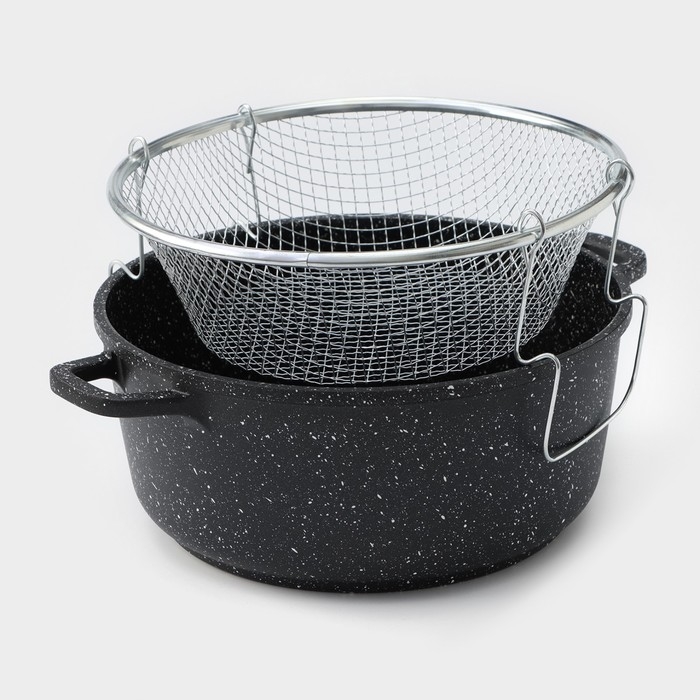 Фритюрница Доляна, d=22 см, цвет серебристый Фритюрница Доляна, d=22 см, цвет серебристый