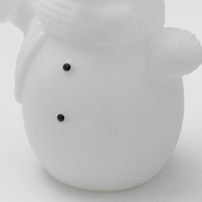 Ночник Ночник "Снеговик в шапке" LED от батареек 3хLR44 белый 7х7х12 см