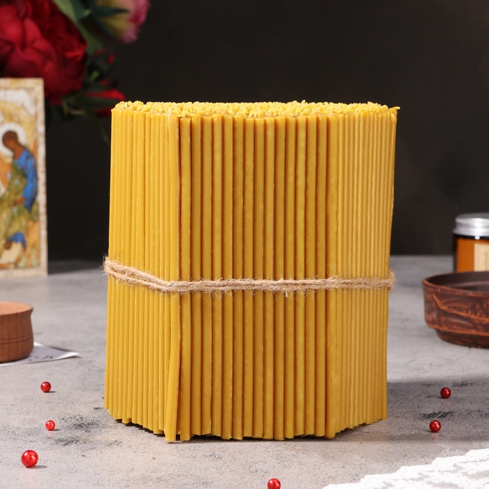 Свечи церковные медовые №140, упаковка 2кг, парафин + медовое масло Свечи церковные медовые №140, упаковка 2кг, парафин + медовое масло