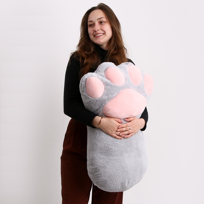 Мягкая игрушка «Лапа», 70 см, цвет серый