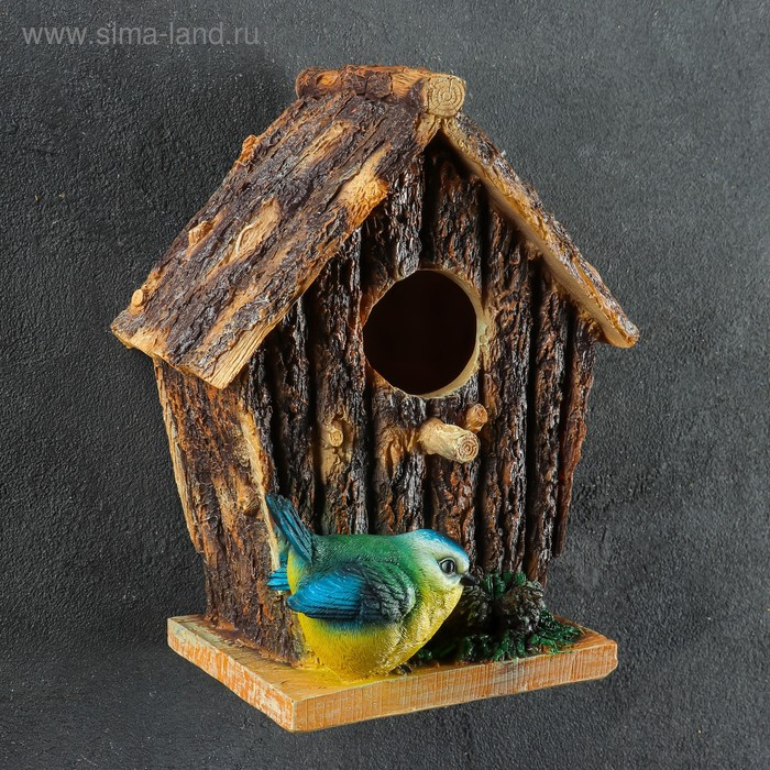 Подвесной декор Подвесной декор "Скворечник с птичкой" 22х18см