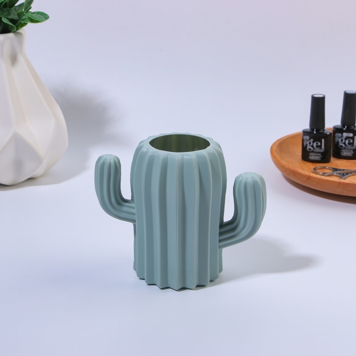 Органайзер - подставка для хранения маникюрных/косметических принадлежностей «Кактус», 11,5 × 13 × 7 см, цвет МИКС Органайзер - подставка для хранения маникюрных/косметических принадлежностей «Кактус», 11,5 × 13 × 7 см, цвет МИКС