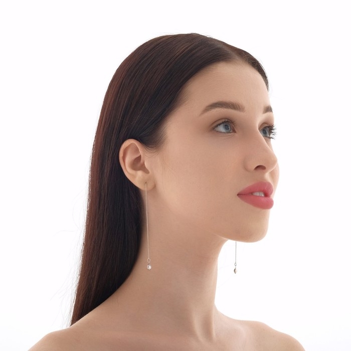 Серьги с жемчугом «Цепочки» ласка, цвет МИКС Серьги с жемчугом «Цепочки» ласка, цвет МИКС