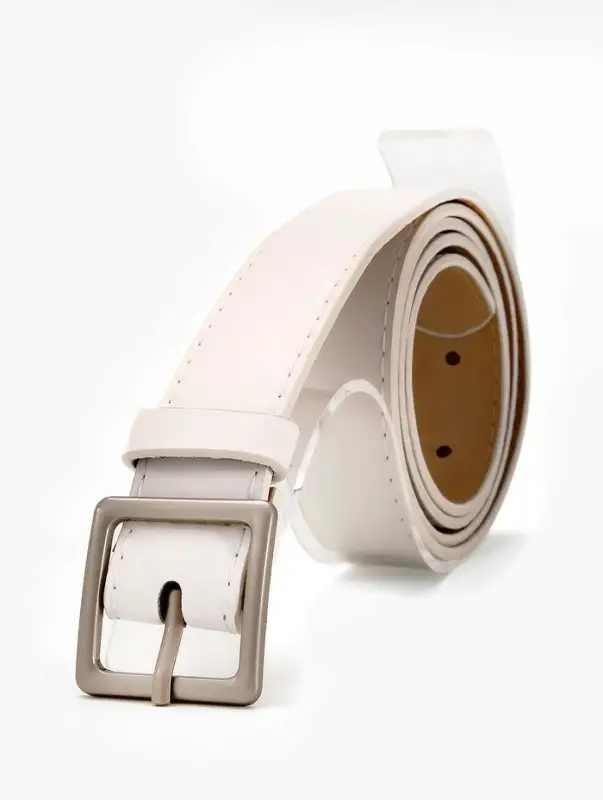 Ремень жен 05-01-02-01, Июнь2508, 3*0,3*110 см, без винта, пряж мат металл, 1 прокол, белый 109031 Ремень жен 05-01-02-01, Июнь2508, 3*0,3*110 см, без винта, пряж мат металл, 1 прокол, белый 109031