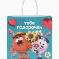 Пакет подарочный &laquo;Смешарики&raquo;, 22&times;22&times;11 см