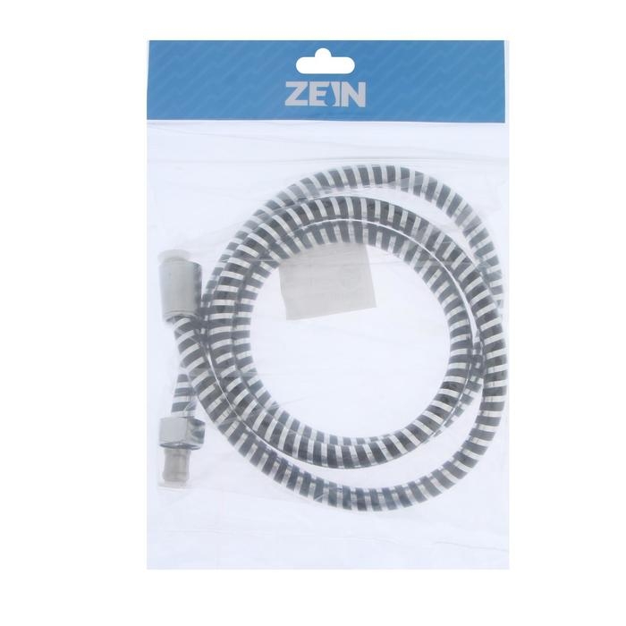 Душевой шланг ZEIN Z01PB, 150 см, с пластиковой конусообразной гайкой, ПВХ, черный Душевой шланг ZEIN Z01PB, 150 см, с пластиковой конусообразной гайкой, ПВХ, черный