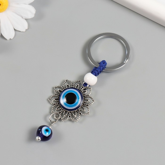 Брелок от сглаза металл "Цветок" 3,5х5 см