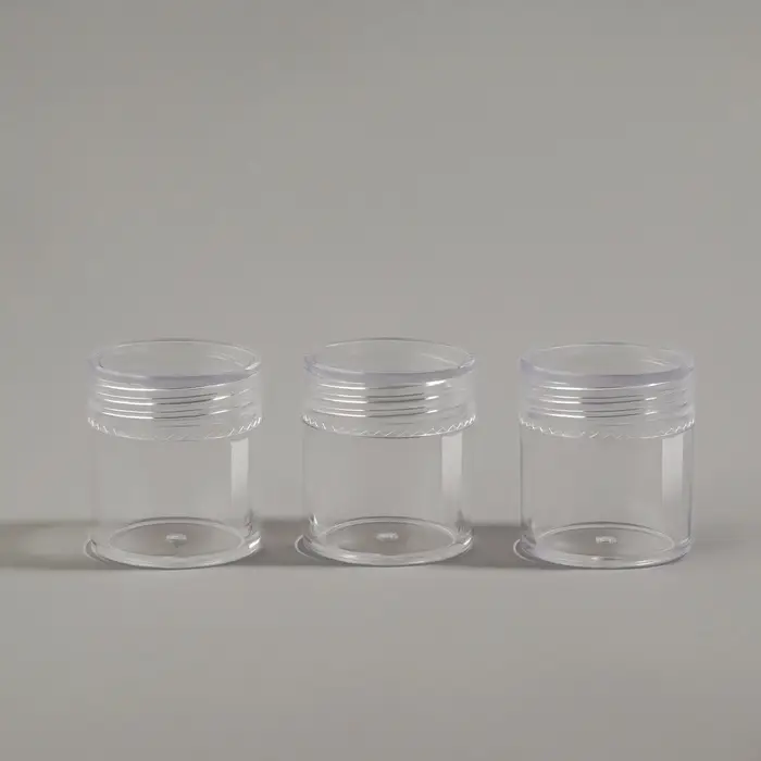 Баночки для хранения, 6 мл, набор - 3 шт., прозрачная Баночки для хранения, 6 мл, набор - 3 шт., прозрачная