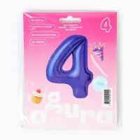 Воздушный шар фольгированный 40" &laquo;Цифра 4&raquo;