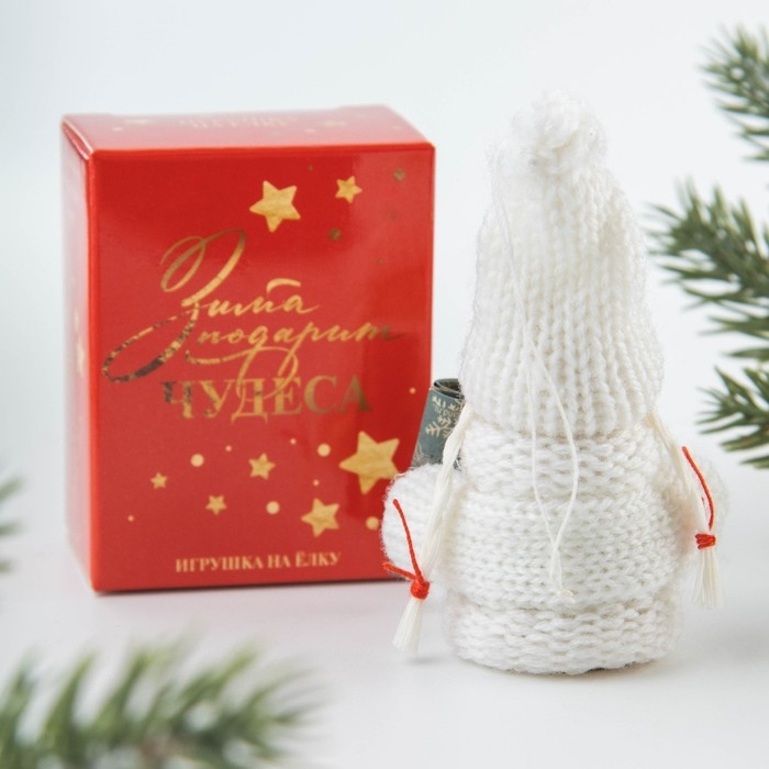 Ёлочная игрушка новогодняя новогодняя «Новый год: Радости и тепла!», 7 см х 6 см х 3 см Ёлочная игрушка новогодняя новогодняя «Новый год: Радости и тепла!», 7 см х 6 см х 3 см