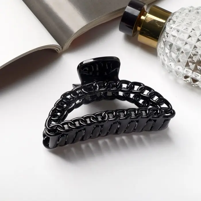 Краб для волос Краб для волос "Изабель" дуга прямоугольник, 9 см, чёрный