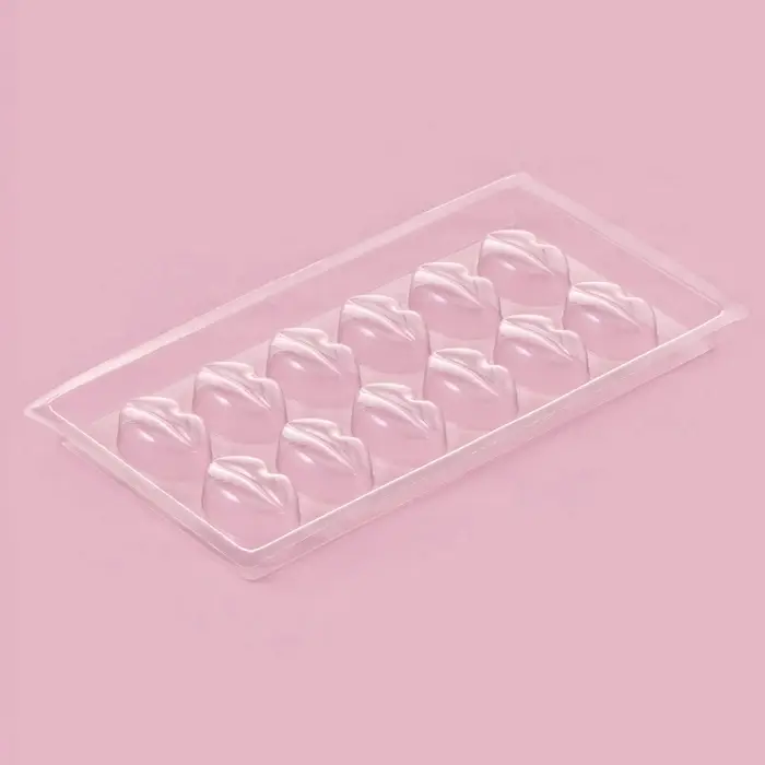 Форма для шоколада и конфет «Поцелуй», 12 ячеек, 22×11 см, прозрачная