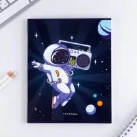 Тетрадь в клетку, 48 л., А5, на скрепке, блок №1 «Космос» МИКС Тетрадь в клетку, 48 л., А5, на скрепке, блок №1 «Космос» МИКС