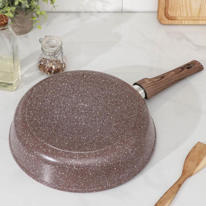 Сковорода Доляна «Брауни», d=28 см, антипригарное покрытие, съёмная ручка, индукция Сковорода Доляна «Брауни», d=28 см, антипригарное покрытие, съёмная ручка, индукция