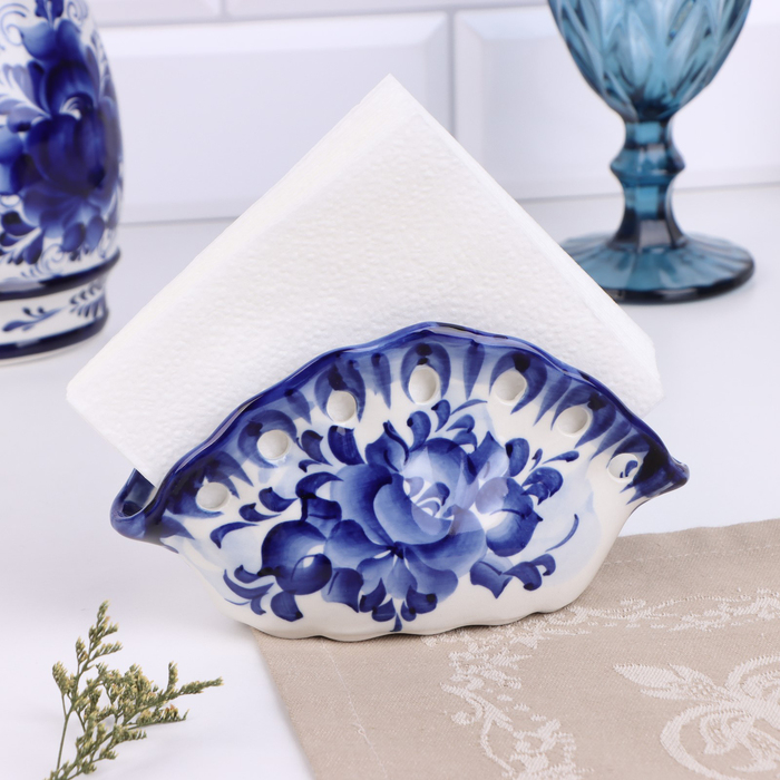 Салфетница «Ракушка», гжель Салфетница «Ракушка», гжель