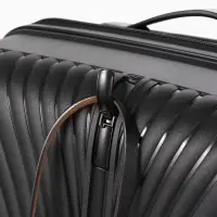 Чемодан на колёсах, 24", кодовый замок, 40&times;24&times;65 см, чёрный