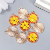 Декор для творчества металл, эмаль "Мандаринка" 1,8х1,5 см Декор для творчества металл, эмаль "Мандаринка" 1,8х1,5 см