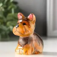 Фигурка &laquo;Собака Йорк терьер&raquo;, 6.5&times;7.5 см, селенит, МИКС