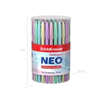 Ручка шариковая ErichKrause Neo Pastel Pearl, перламутровый корпус, игольчатый узел 0.7 мм, чернила синие, длина письма 1000 метров, МИКС