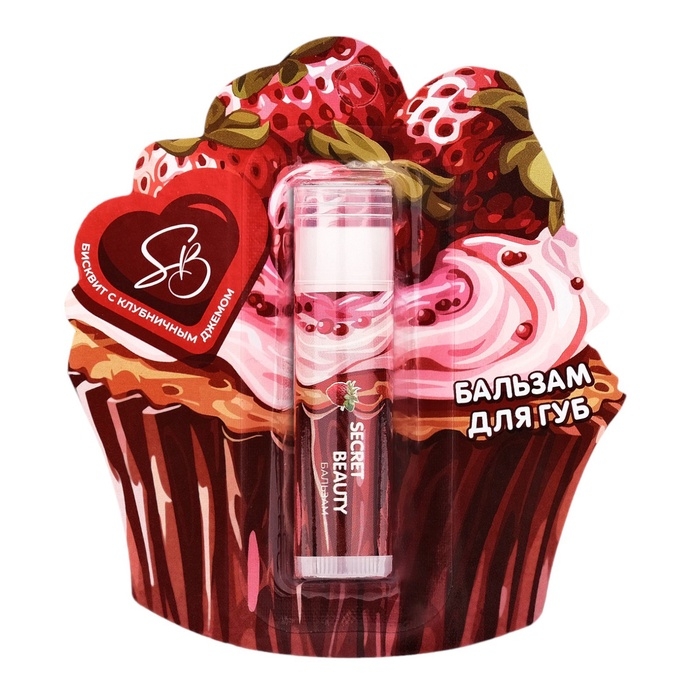 Бальзам для губ Бальзам для губ "Бисквит с клубничным джемом"