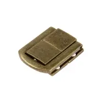 Замок-защелка на ящик ZM01, 3.2×2.5 см, цвет бронза