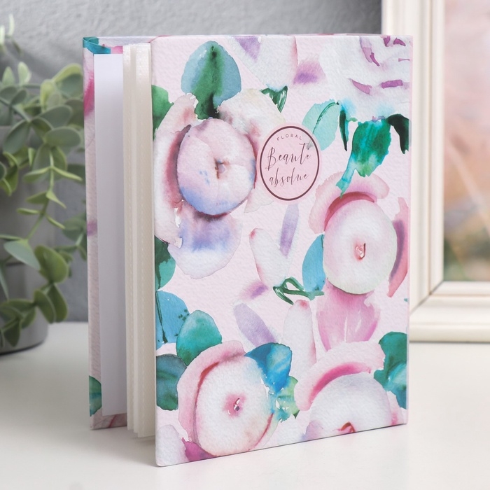 Фотоальбом на 100 фото 10х15 см, пластик. листы Фотоальбом на 100 фото 10х15 см, пластик. листы "flora art" Пионы