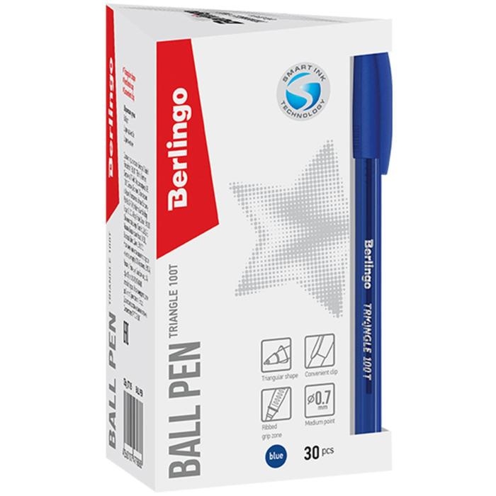 Ручка шариковая 0.7 мм, Triangle 100T, чернила синие, трёхгранная, игольчатый стержень Ручка шариковая 0.7 мм, Triangle 100T, чернила синие, трёхгранная, игольчатый стержень