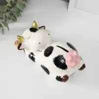 Копилка для денег &laquo;Коровка на сене&raquo;, керамика, 18.5&times;10.8&times;9.7 см