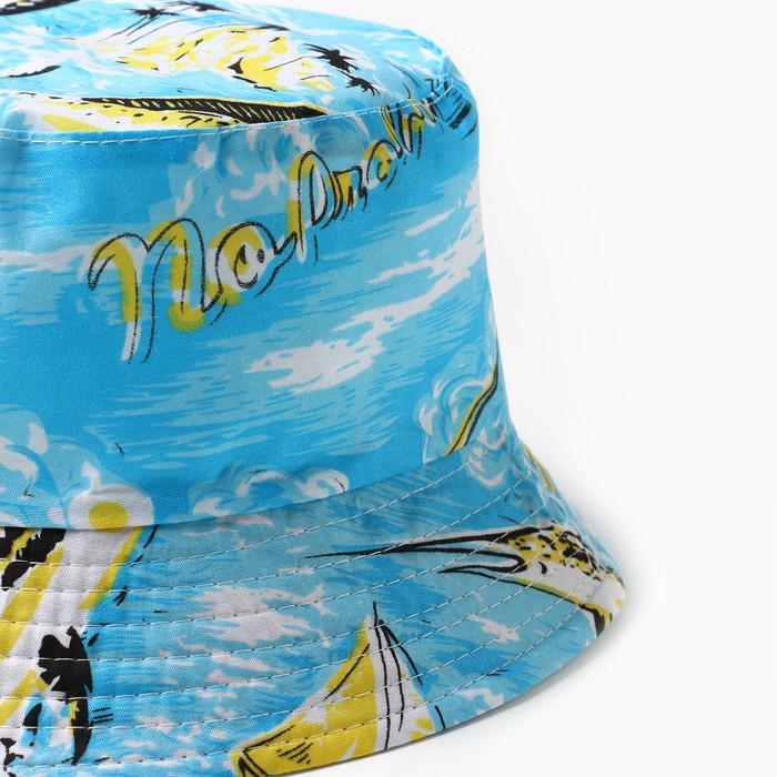 Панама мужская, цвет голубой, размер 56-58 Панама мужская, цвет голубой, размер 56-58