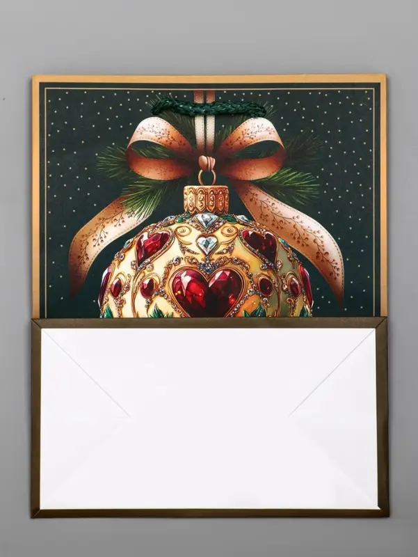 Пакет подарочный новогодний ламинированный, «Ёлка» , 18×10×22.3 см