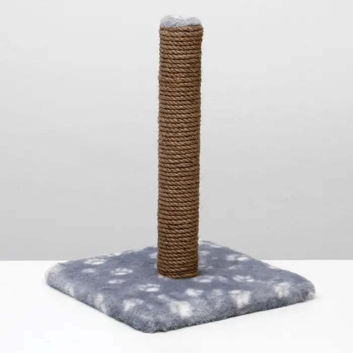 Когтеточка &laquo;Радость&raquo;, 30&times;30&times;40 см, на подставке, джут, серая