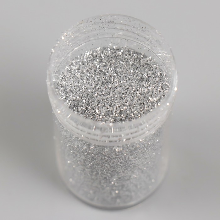 Глиттер размер 1/96, упаковка 12 шт/10 гр, серебро Глиттер размер 1/96, упаковка 12 шт/10 гр, серебро