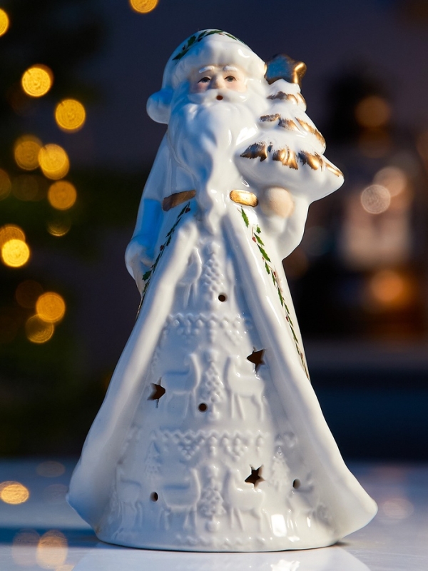 Светодиодная фигура Светодиодная фигура "Дед Мороз в тулупе" 15.7х7.4х5.8, 1 LED, LR44x3(в компл.), Т/БЕЛЫЙ