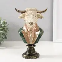 Фигурка полистоун бюст &laquo;Белый бизон в пиджаке с галстуком&raquo;, 16&times;11.5&times;25 см