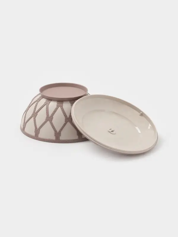 Сухарница Альтернатива &laquo;Арабеска&raquo;, 1.7 л, с крышкой, пластик, бежевый