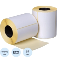 Термоэтикетки ЭКО 100х75, 500 шт/рул, вт.40, 24 рул/уп
