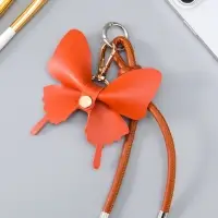 Брелок на карабине "Бабочка с узлом" красно-бордовый 13,5х9,5х2,5 см