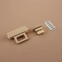 Застёжка для сумки, 3.9×2.6 см, цвет золотой
