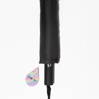 Зонт автоматический Lanford, 3 сложения, 12 спиц, R=52/60 см, d=104 см, чёрный