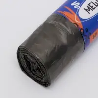 Мешки для мусора в рулоне UpakLand с завязками 60 л 16 мкм черные 10 шт.