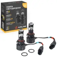 Лампа светодиод. HB3/HB4 ECO LENS, 45Вт, 5700Лм (2850Лм x 2), 6500К, 12/24В, кмпл.2 шт.
