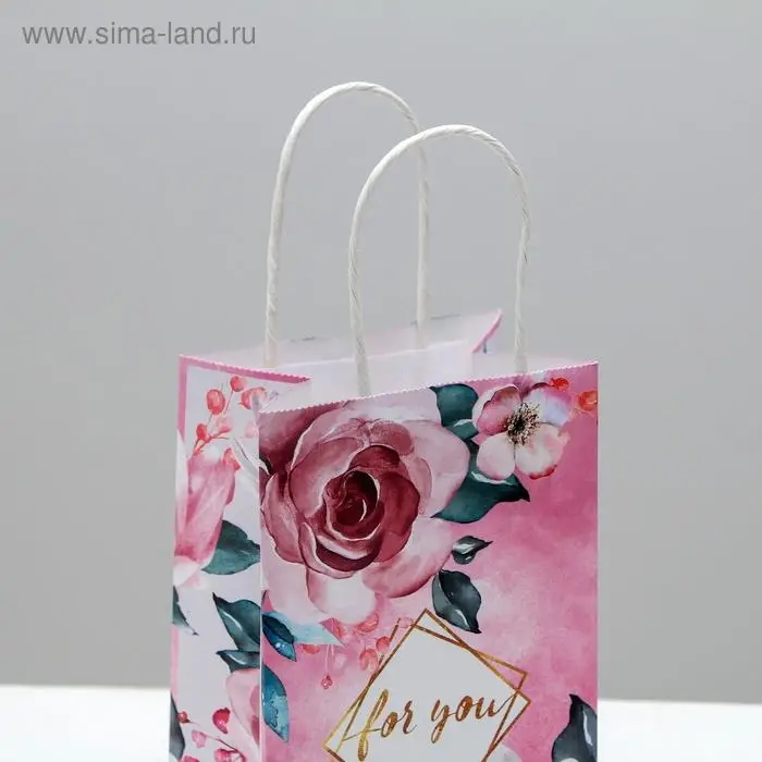 Пакет подарочный крафтовый, упаковка, «For you», 12 х 21 х 9 см Пакет подарочный крафтовый, упаковка, «For you», 12 х 21 х 9 см