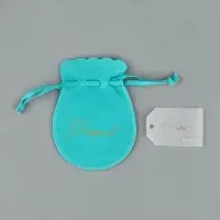 Мешочек подарочный замшевый &laquo;Подарок&raquo;, тиффани, тиснение, 9&times;12 см &plusmn; 1.5 см