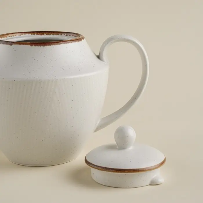 Заварочный чайник SL Home &laquo;Волна в камне&raquo;, 1 л, 22&times;13&times;15.5 см, фарфор, белый