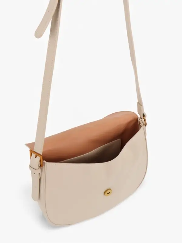 Сумка женская мессенджер TEXTURA на магните, с косметичкой, 28&times;4&times;20 см, молочная