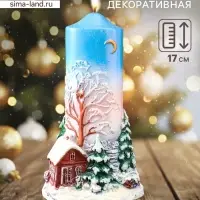 Свеча декоративная &laquo;Зимний пейзаж&raquo; 9.5&times;7&times;17 см