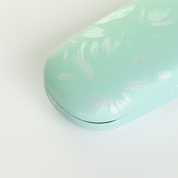 Футляр для очков на хлопушке, длина 16 см, цвет зелёный Футляр для очков на хлопушке, длина 16 см, цвет зелёный