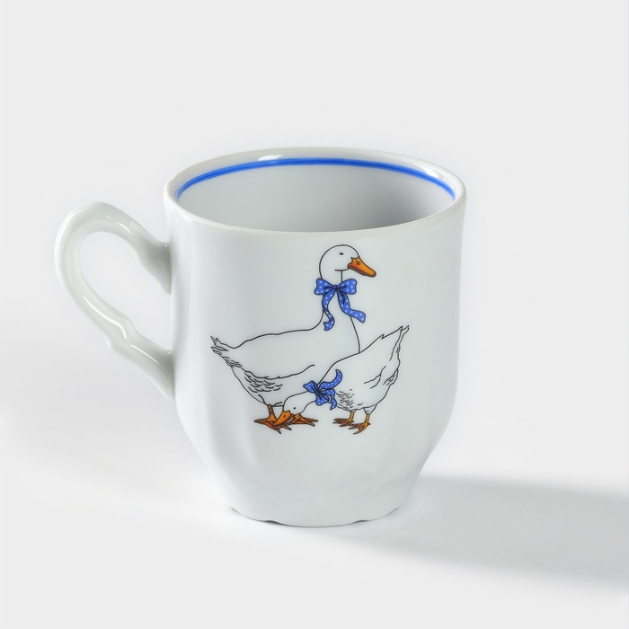 Кружка фарфоровая «Гуси», 220 мл, рисунок микс Кружка фарфоровая «Гуси», 220 мл, рисунок микс