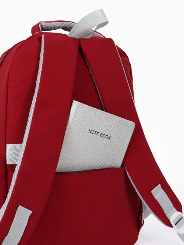 Рюкзак школьный &laquo;Зайчик&raquo;, однотонный, для девочки, 31&times;13&times;48 см, бордовый